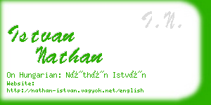 istvan nathan business card